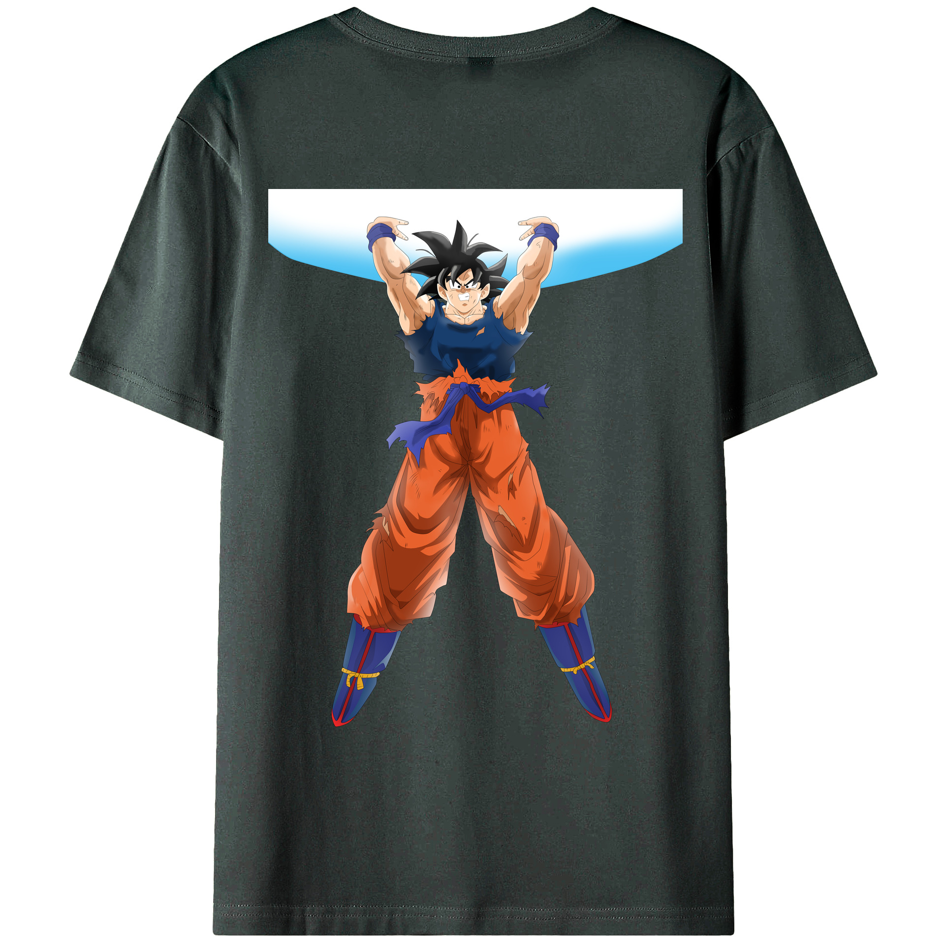 （画像用） ドラゴンボール 孫悟空（そん ごくう）Son Goku カカロット DRAGON BALL Kakarotto 綿100％ メンズ半袖Tシャツ（バックプリント） 通気性